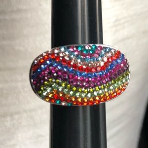 Sterling silver chevron ring